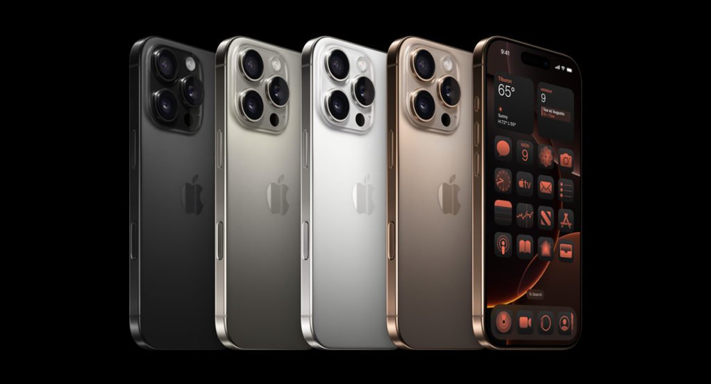 Images of the new iPhone 16 Pro highlighting its standout features.