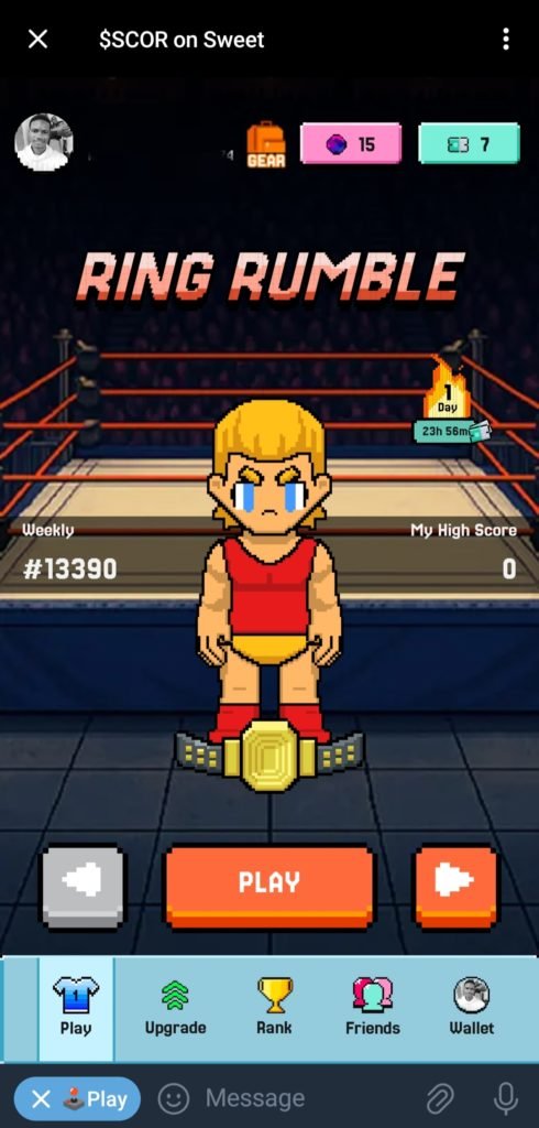 Screenshot of Ring Rumble crypto P2E game