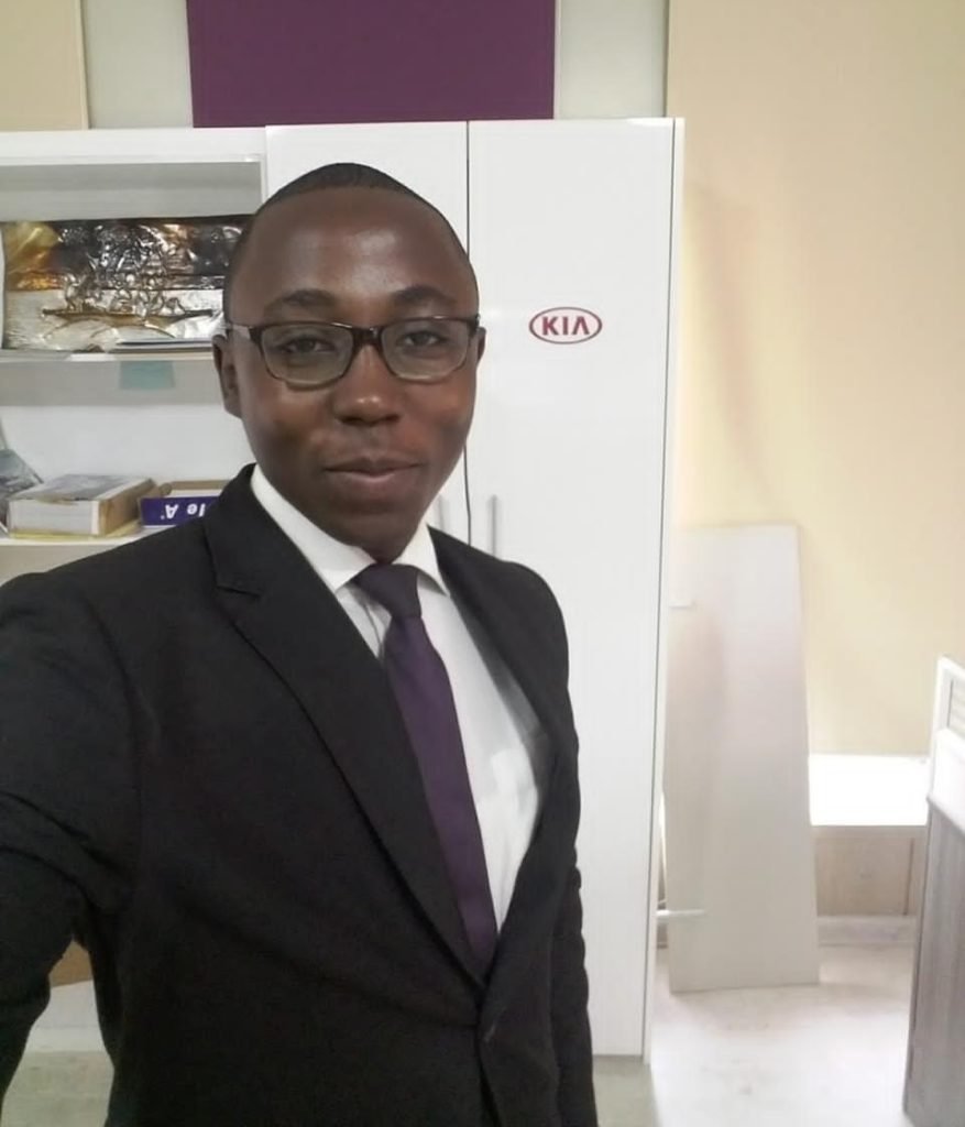 This was Foubi during his first week at Kia Motors in Cameroon