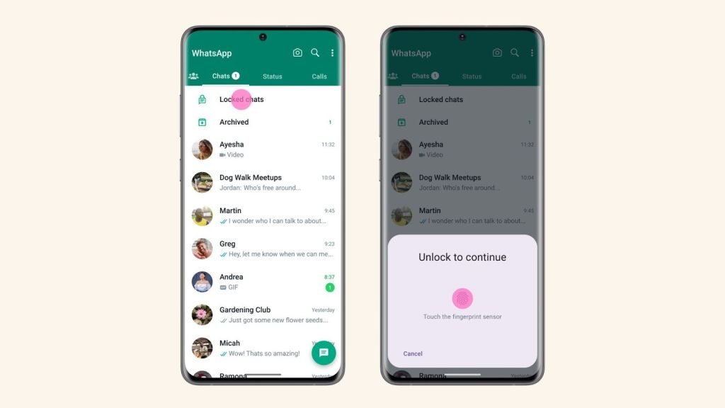 whatsapp features: Chat lock