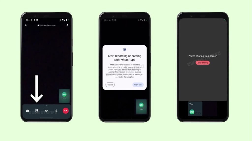 whatsapp features: Screen sharing in video calls