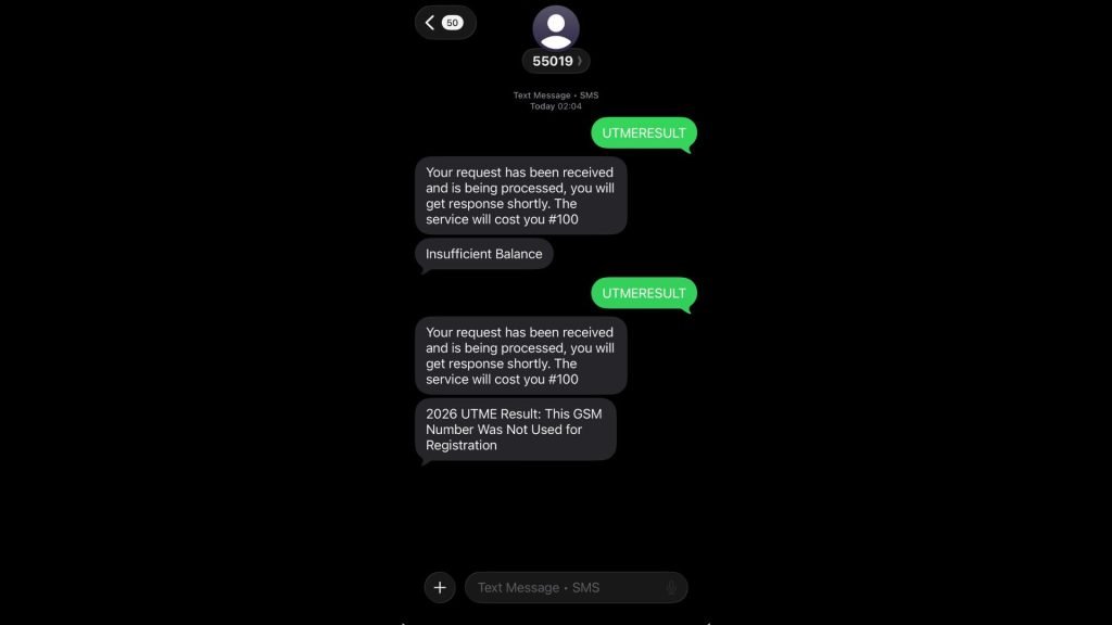 How to check your 2026 JAMB result by SMS