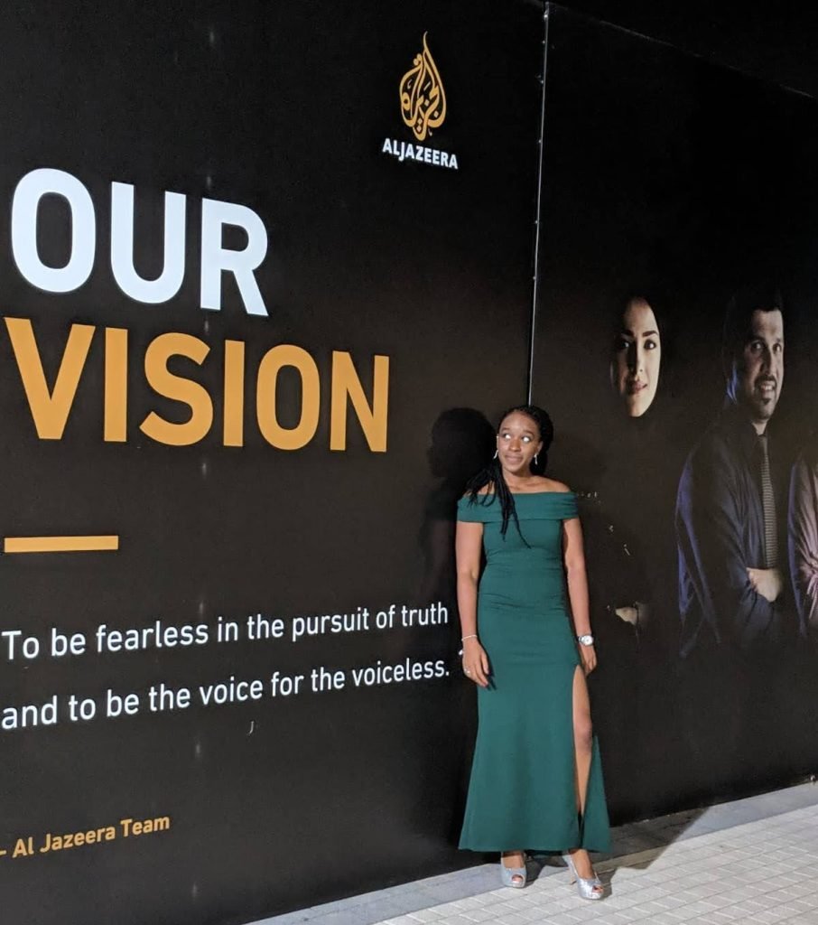 Uyanna at Al Jazeera in Qatar.