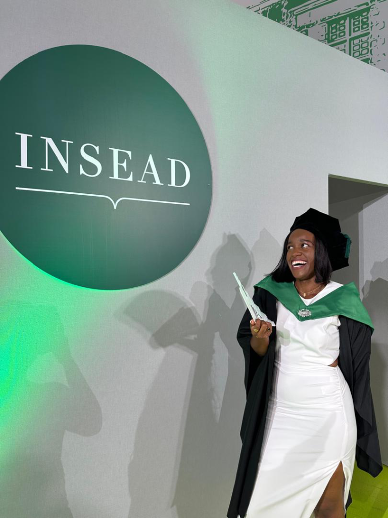 Uyanna at her graduation from INSEAD.