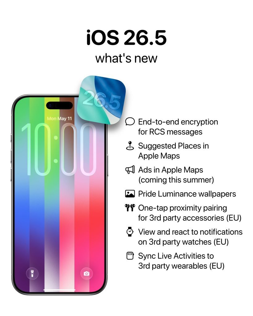 Apple releases iOS 26.5
