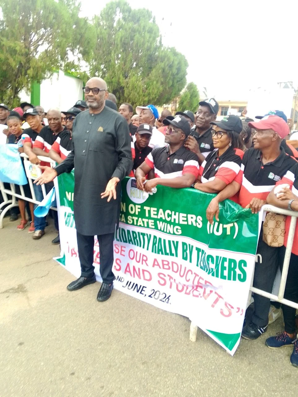 Protesters in Delta state.