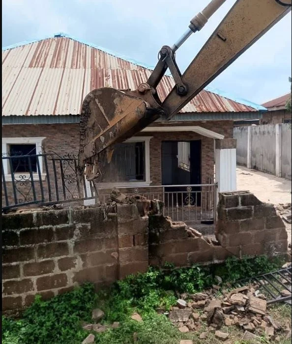 Kidnappers den used as hideout for abducted Adelabu's relatives demolished in Oyo.